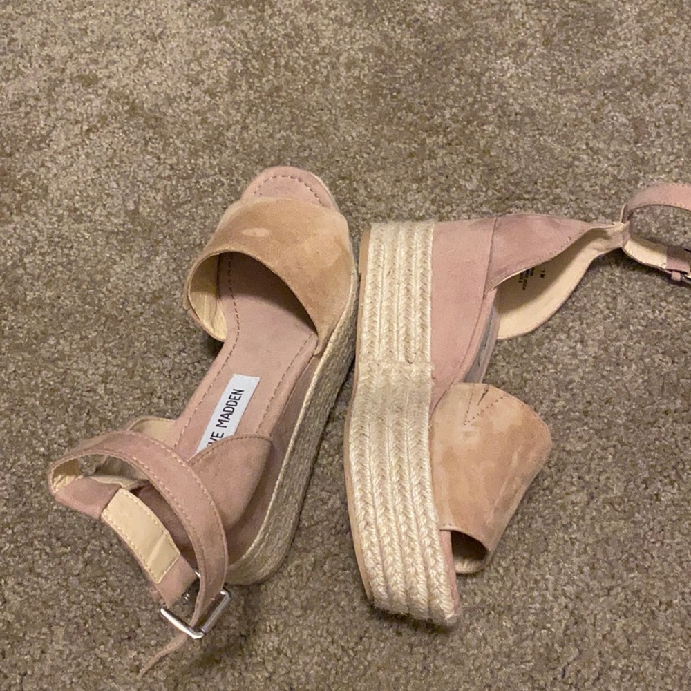 Steve Madden suede wedge espadrilles